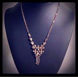 Art Nouveau Sterling Silver Marcasite Necklace